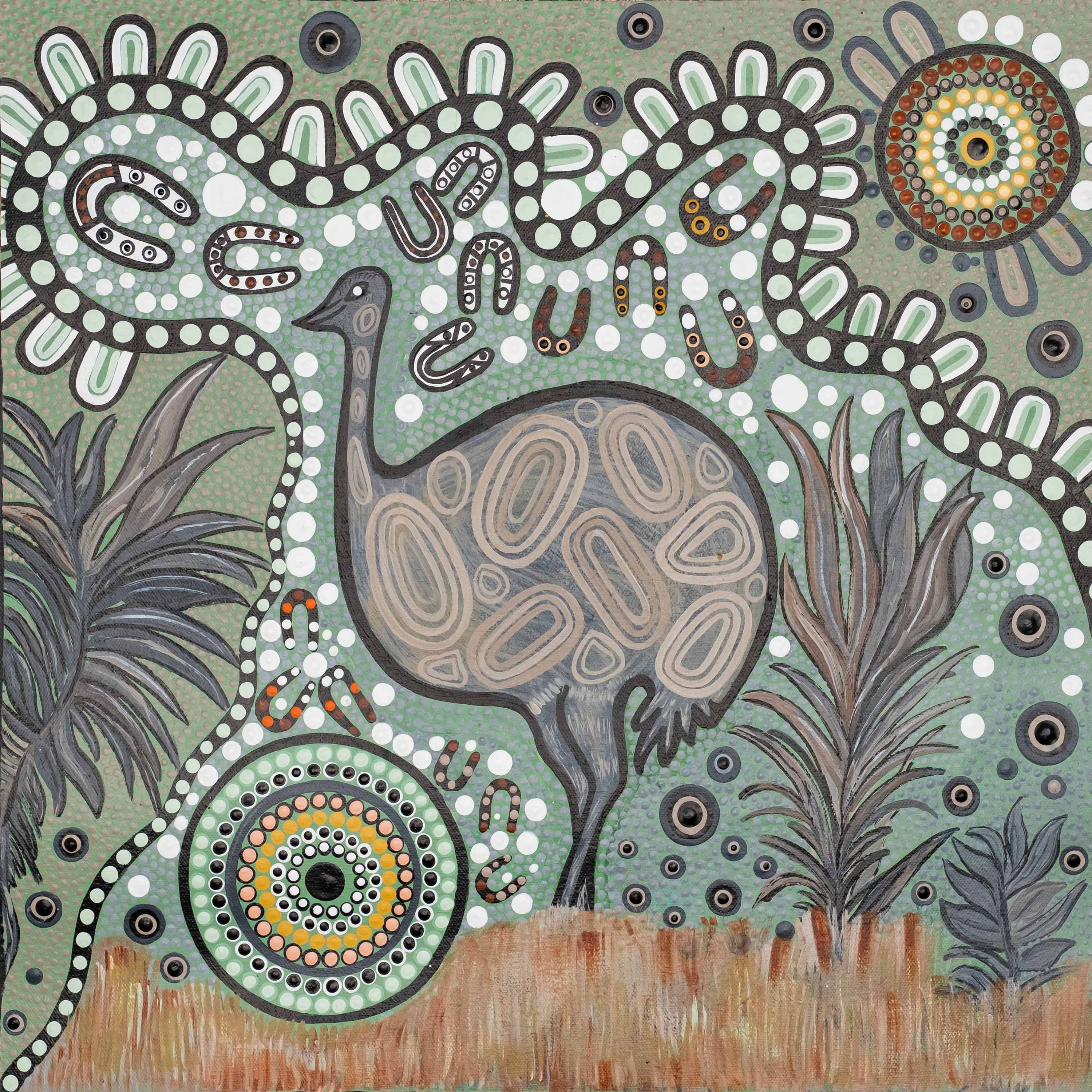 Pam Brandy Hall - Emu Dreaming