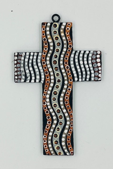 Pam Brandy Hall - Wooden Cross Squared